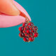 Antique Rose-Cut Garnet Flower Charm