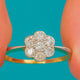 Art Deco 18ct Gold & Platinum Diamond Daisy Engagement Ring