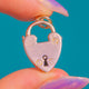 Art Deco 9ct Gold Working Heart Padlock Charm c.1930