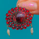 Victorian Garnet Oval Cabochon Pendant with Pearl Drops, 10.80ct Garnets