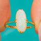 Art Deco 18ct Gold Opal Solitaire Ring, 1.20ct