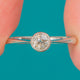 18ct White Gold 0.50ct Old European-Cut Antique Diamond Solitaire Engagement Ring