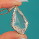 Art Deco Rock Crystal Lozenge Pendant with 16.5" Curb Chain