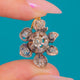 Victorian 15ct Gold & Silver Diamond Flower Cluster Charm, 0.45ct Diamonds