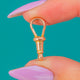 Antique 9ct Gold Dog-Clip Charm-Holder