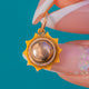 Victorian 9ct Gold Sun Charm