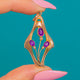 MURRLE BENNET Art Nouveau 9ct Gold Amethyst Pearl Pendant with Box