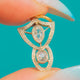 Art Deco Platinum 0.25ct Diamond Shield Pendant