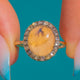 19th Century Georgian Dendritic Agate & Diamond Cluster Ring