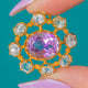 Early Victorian 18ct Gold Amethyst & Rock Crystal Pendant