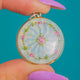 Edwardian Sky Blue Enamel Guilloche Locket with Roses
