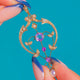 Edwardian 9ct Gold Amethyst & Pearl Lavalier Pearl Drop Pendant