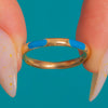 Victorian 15ct Gold Blue Enamel Ring