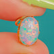 Bright 18ct Gold Natural Opal Charm, 0.80ct Opal